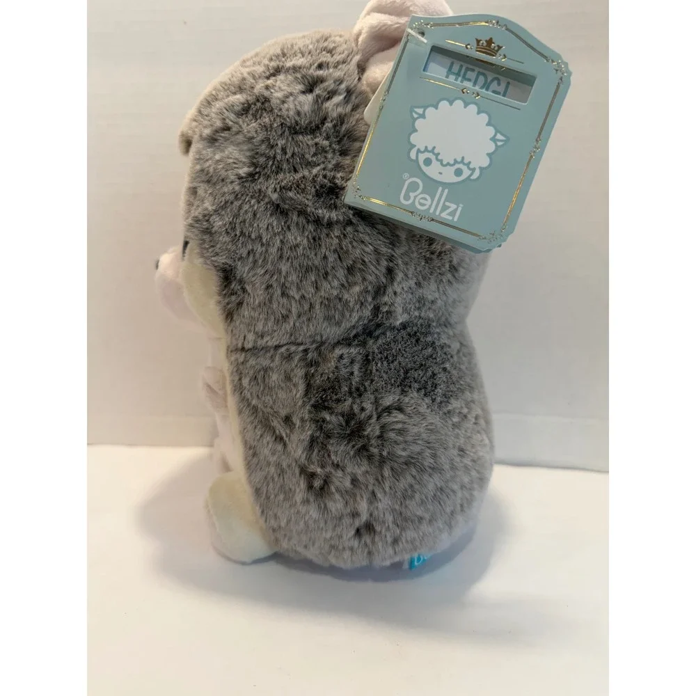 Bellzi Hedgi Hedgehog Plush Stuffed Animal Grey White Collectible Toy HEDGI NWT